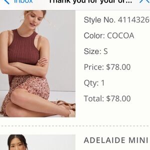 Anthropologie knit high-neck tank